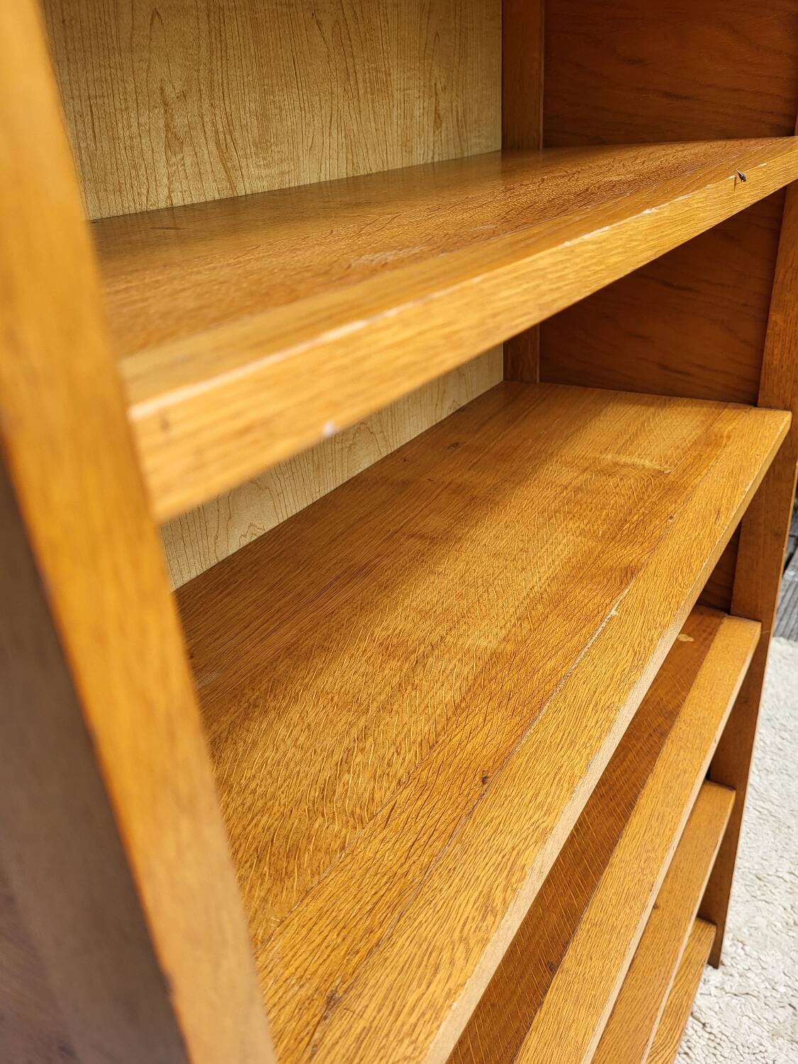 Vintage fixed bookcase 90x36