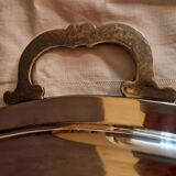 Silver metal serving tray