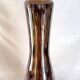 Murano glass bottle vase, brown and beige rain patterns, h - 41 cm.