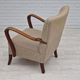 1960s, Danish design, armchair in quality furniture wool fabric.