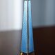 Pair of sterling silver and enamel candlesticks 1927 by Charles Green & Co.
