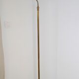 Lampadaire halogène laiton et bois