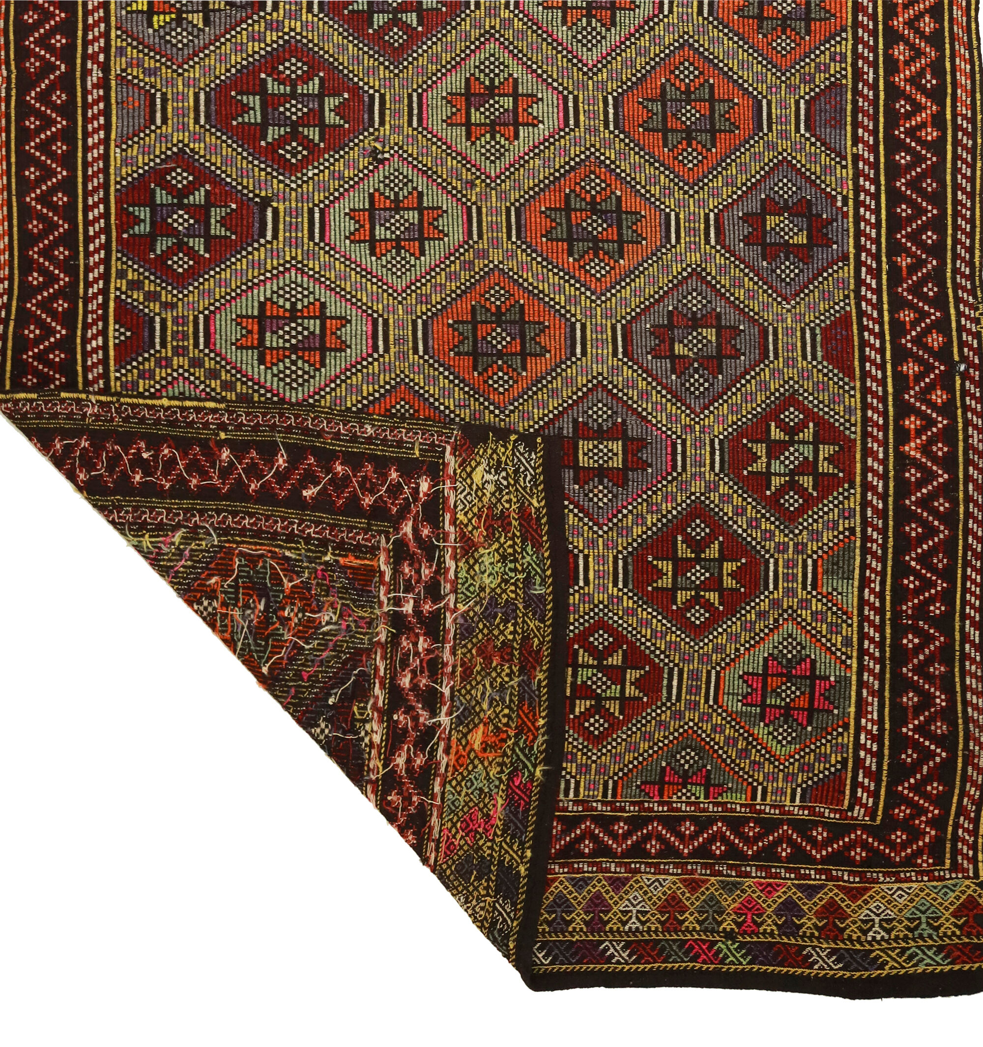 Anatolian handmade kilim rug 310 cm x 156 cm