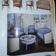 Baumann Diese table and 6 armchairs, Pagnon Pelhaître design, Wenge and red color,