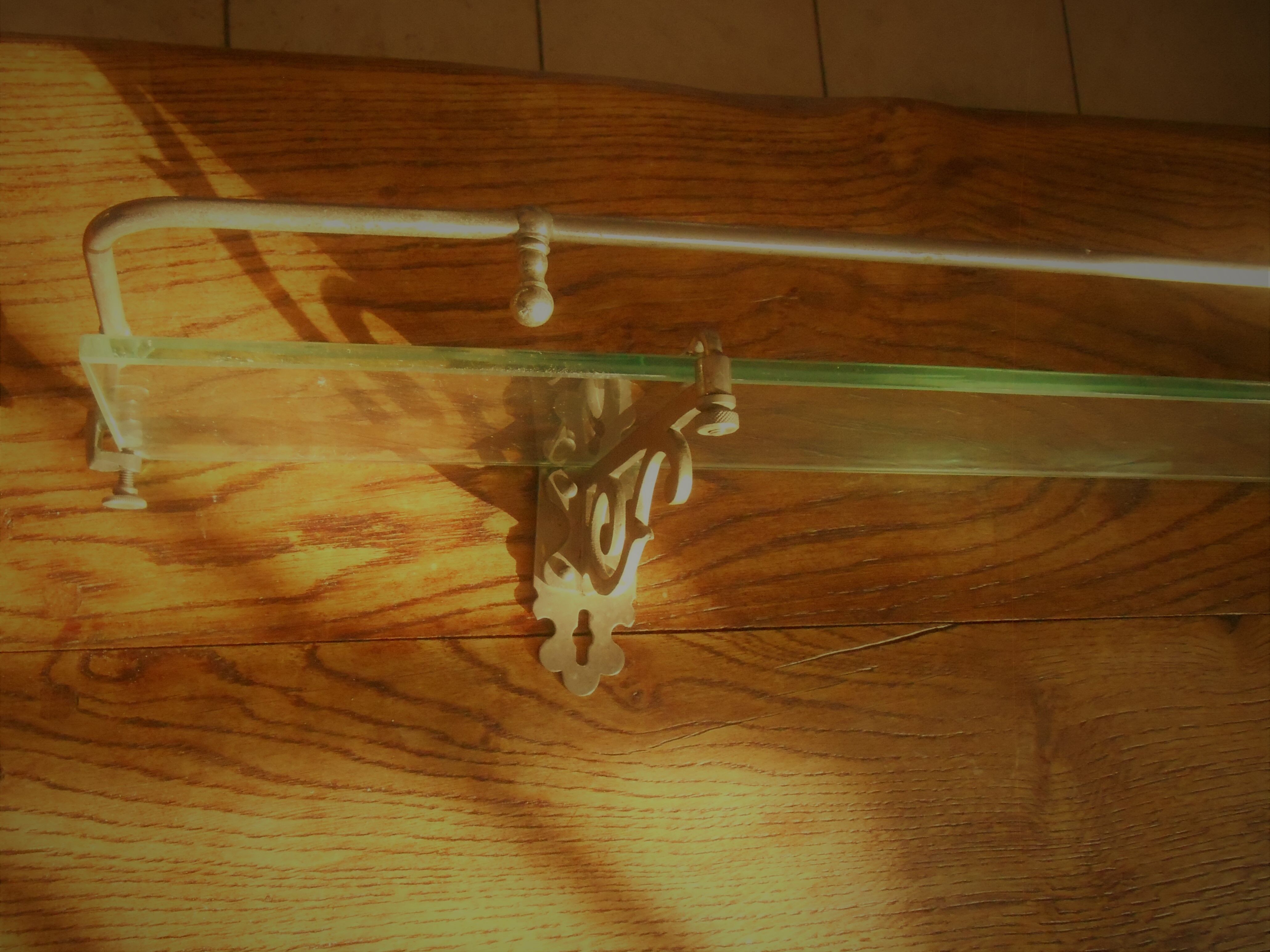 Glass bathroom shelf