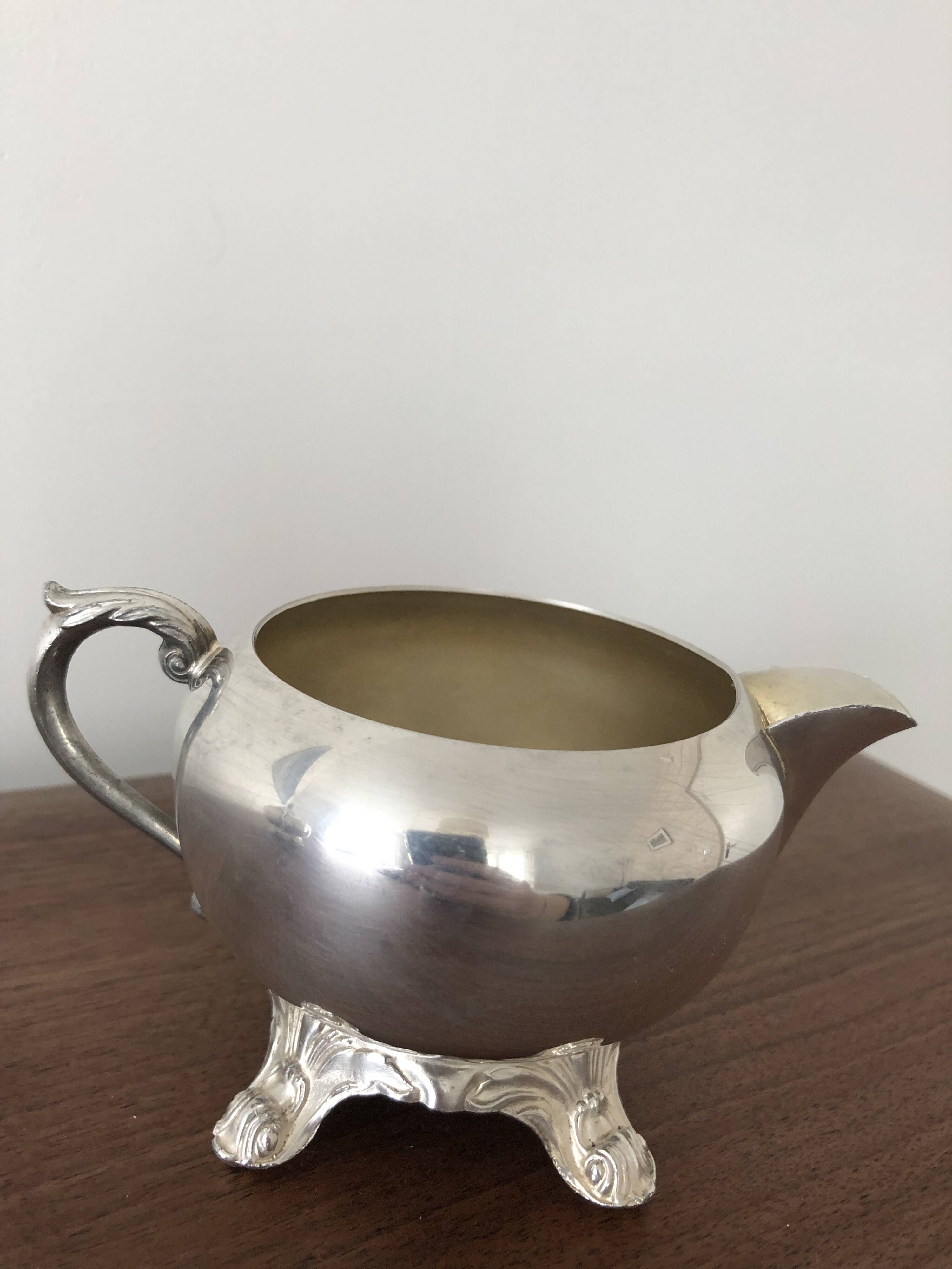 Antique silverware tea or coffee service signed fbrodgers and numbered