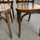 4 dark oak satin bentwood bistro chairs