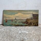 Tableau marine bord de mer Bretagne