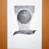 "Sunset" Indian ink