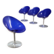 Kartell Eros chairs designed by Philippe Starck, aluminium, Italy, 1990s.