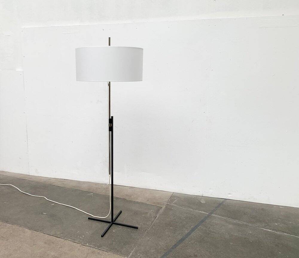 Mid-century German minimalist floor lamp by Kaiser Idell / Kaiser Leuchten, 1960s.