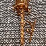 Pair of wrought iron torches