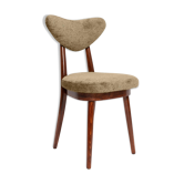 Fauteuil vintage olive vert cœur en velours, Europe, 1960s