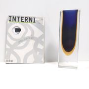 Blue and Yellow Sommerso Murano Glass Vase attr. to Flavio Poli, Italy