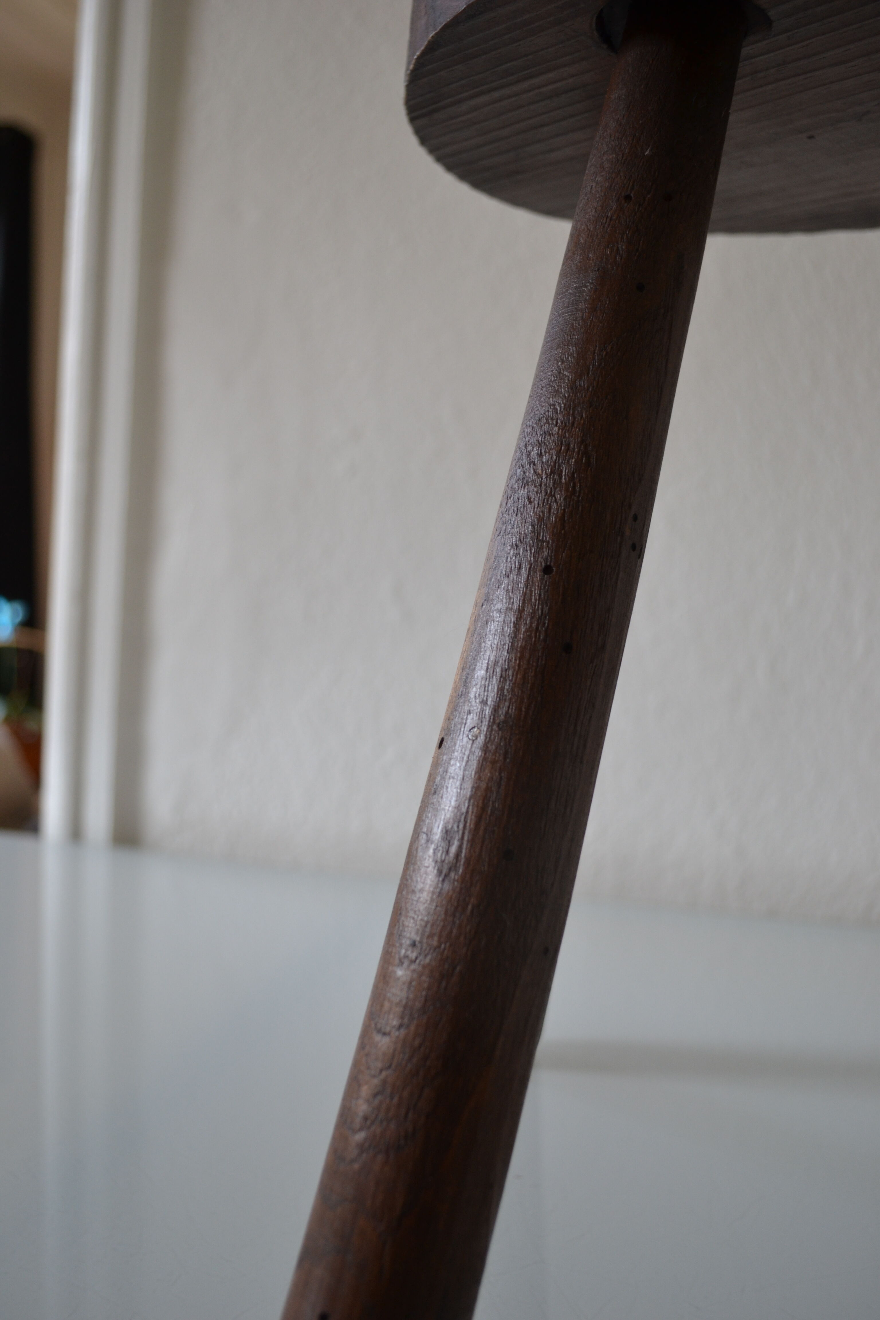 Brutalist modernist tripod stool 1950