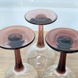 Set of 3 stemmed glasses
