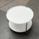 Minimalist Thrill metal coffee table or side table with wheels by Leitmotiv.