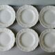Set of 6 hollow plates Digoin Sarreguemines, ivory color