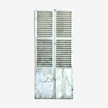 19th century painted solid oak shutter