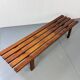 Mid-century modern brown wood slatted coffee table by Martin Visser for 't Spectrum, 1960s