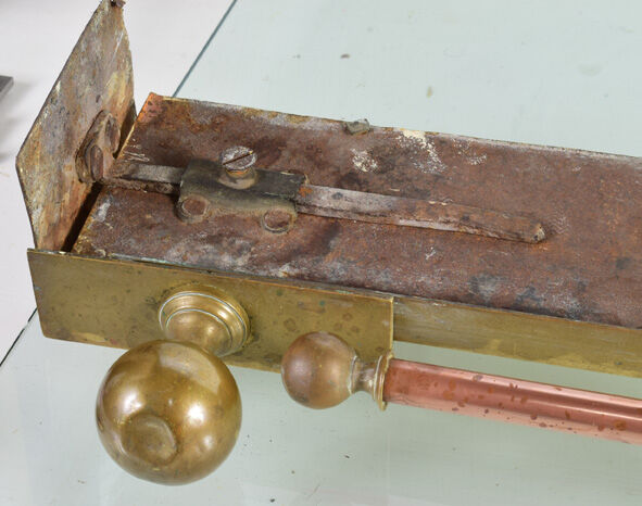 Bar, bronze fireplace front