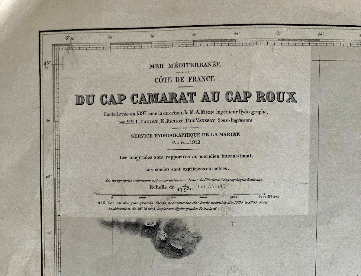 Map from Cap Camarat to Cap Roux: Gulf of St Tropez Ste Maxime Fréjus Côte d'Azur