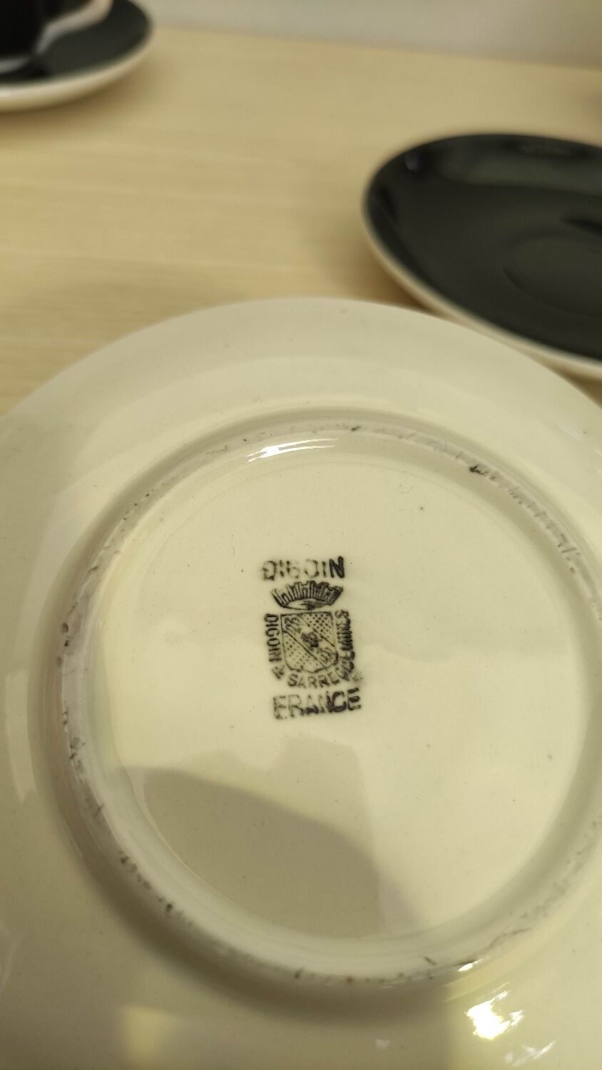 Coffee cups with saucers