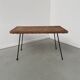 Table basse osier tressé et métal 1960
