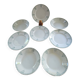 Lot 8 assiettes Moulin des Loups frise verte