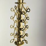 Vintage floor lamp entirely composed of white lacquered metal