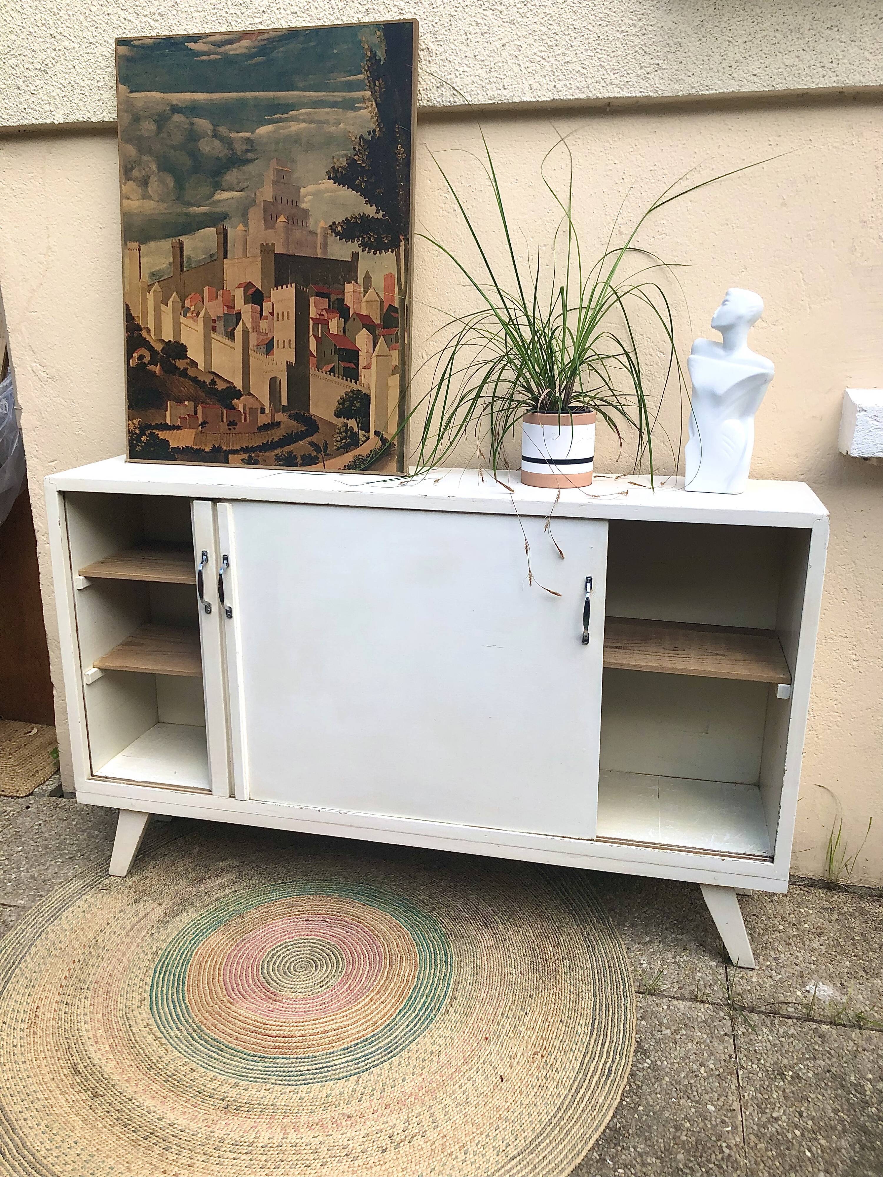 Meuble atelier pieds compas