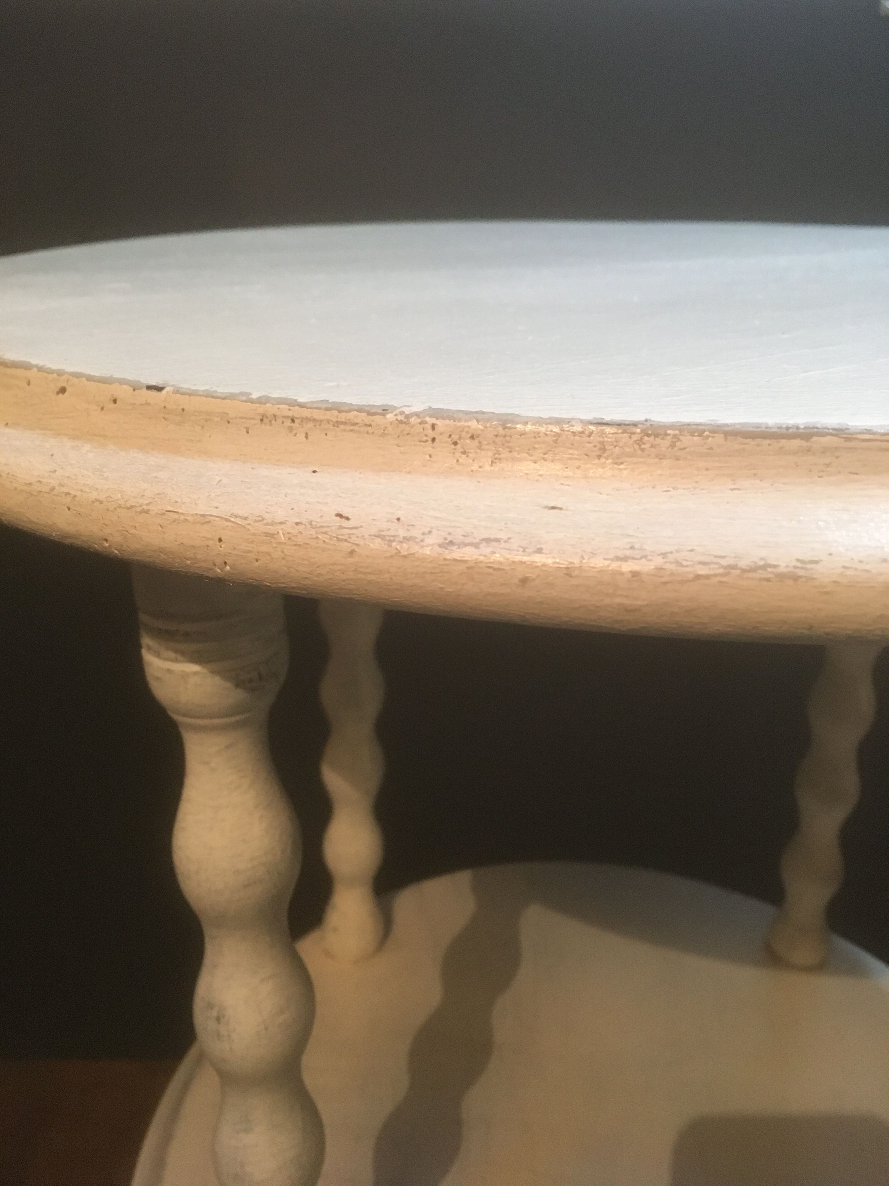 Sofa end or patinated white saddle