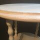 Sofa end or patinated white saddle