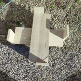 Coffee table in travertine and thick glass, Willy Ballez, 1970s