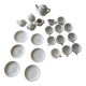 22-piece white porcelain dinner set