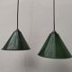 Pair of industrial hanging lamps