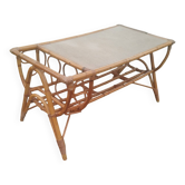 Vintage rattan coffee table