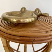 Rattan side table, 1960s