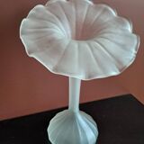 Vase en verre blanc "Jack In The Pulpit"