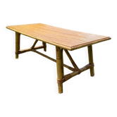 Table basse vintage en rotin