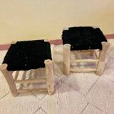 Duo tabouret boucherouite noir