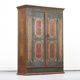 Rustic Farmhouse Folk Art Painted Bridal Cabinet