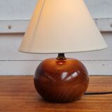 Solid walnut ball lamp