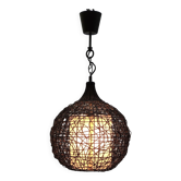 Suspension rotin marron