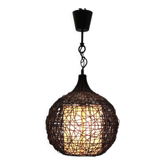 Brown rattan pendant lamp