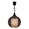 Brown rattan pendant lamp