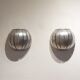 Scandinavian aluminium wall lamps, 1970s