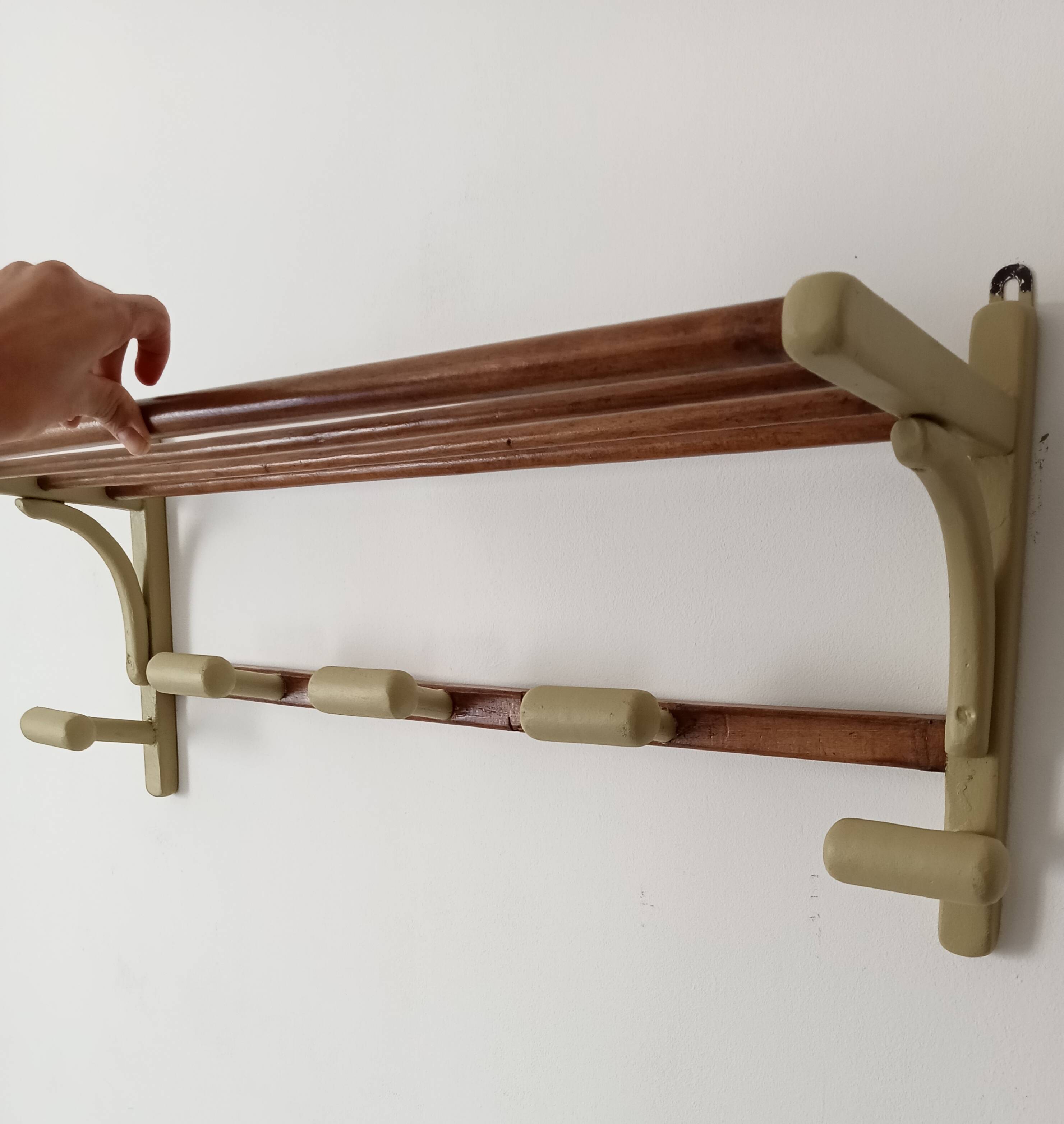 Vintage 60s wall coat rack