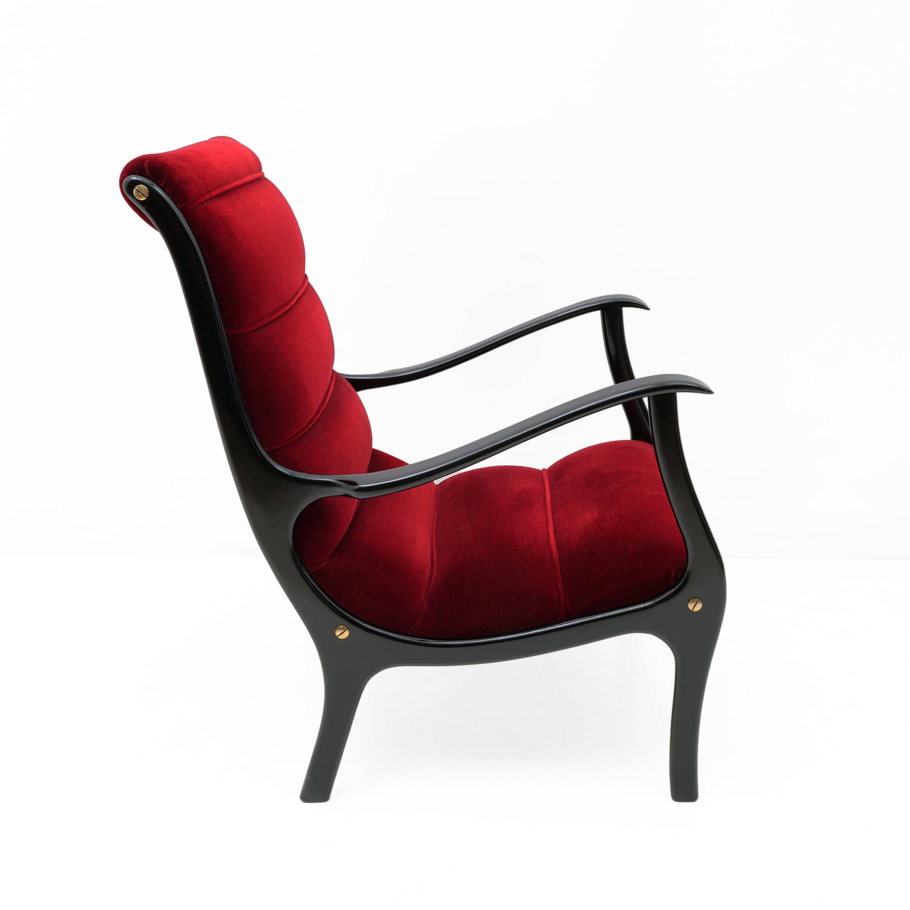 Ezio Longhi Mid-Century Modern Italian Mitzi Armchair for Elam, 1950s