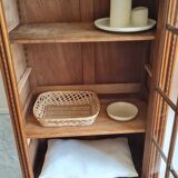 Antique Parisian glass cabinet - bonnet-maker type
